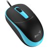 GENIUS DX-123 Ocean Blue/ drátová/ 1200 dpi/ USB/ černomodrá 31010033405