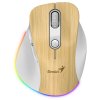 GENIUS Ergo 9000S Pro Pine Wood/ duální Bluetooth+2,4GHz/ 2400dpi/ bezdrátová/ 6 tlačítek/ dobíjecí/ RGB/ barva borovice 31030039407