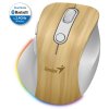 GENIUS Ergo 9000S Pro Pine Wood/ duální Bluetooth+2,4GHz/ 2400dpi/ bezdrátová/ 6 tlačítek/ dobíjecí/ RGB/ barva borovice 31030039407