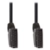 NEDIS kabel SCART/ SCART zástrčka - SCART zástrčka/ černý/ bulk/ 1,5m CVGL31001BK15