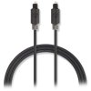 NEDIS optický audiokabel/ TosLink zástrčka - TosLink zástrčka / antracit/ box/ 2m CABW25000AT20