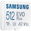 SAMSUNG EVO Plus 2024 MicroSDXC 512GB + SD Adaptér / CL10 UHS-I U3 / A2 / V30 MB-MC512SA/EU