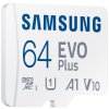 SAMSUNG EVO Plus 2024 MicroSDXC 64GB + SD Adaptér / CL10 UHS-I U1 / A1 / V10 MB-MC64SA/EU