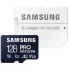 SAMSUNG PRO Ultimate MicroSDXC 128GB + SD Adaptér / CL10 UHS-I U3 / A2 / V30 MB-MY128SA/WW