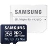 SAMSUNG PRO Ultimate MicroSDXC 256GB + SD Adaptér / CL10 UHS-I U3 / A2 / V30 MB-MY256SA/WW