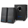NEDIS herní reproduktory/ 2.1/ výkon 33 W/ 3,5 mm jack/ USB/ ABS/ dřevo/ černé GSPR10021BK
