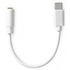NEDIS USB 2.0 adaptér/ USB-C zástrčka - 3,5 mm zásuvka/ kulatý/ bílý/ blistr/ 10 cm CCGB65950WT01