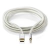 NEDIS PROFIGOLD USB-C/USB 2.0 adaptér/ USB-C zástrčka - 3,5 jack mm zástrčka/ nylon/ stříbrný/ BOX/ 1m CCTB65940AL10