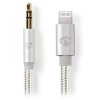 NEDIS PROFIGOLD Apple Lightning 8pin kabel s adaptérem/ Apple Lightning zástrčka – 3,5 mm jack zástrčka/ nylon/ BOX/ 1m CCTB39940AL10