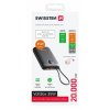 Swissten Power bank VOLTBOX 35W 20000 mAh s integrovanými kabely - USB-C, A, Lightning / černá 22013937