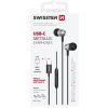 Swissten usb-c sluchátka metallic černá 51109100