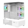 Zalman skříň Chronix / midT / 3x120mm ARGB fan / USB 2.0 / USB 3.0 / USB-C / panoramatická / bílá Chronix White