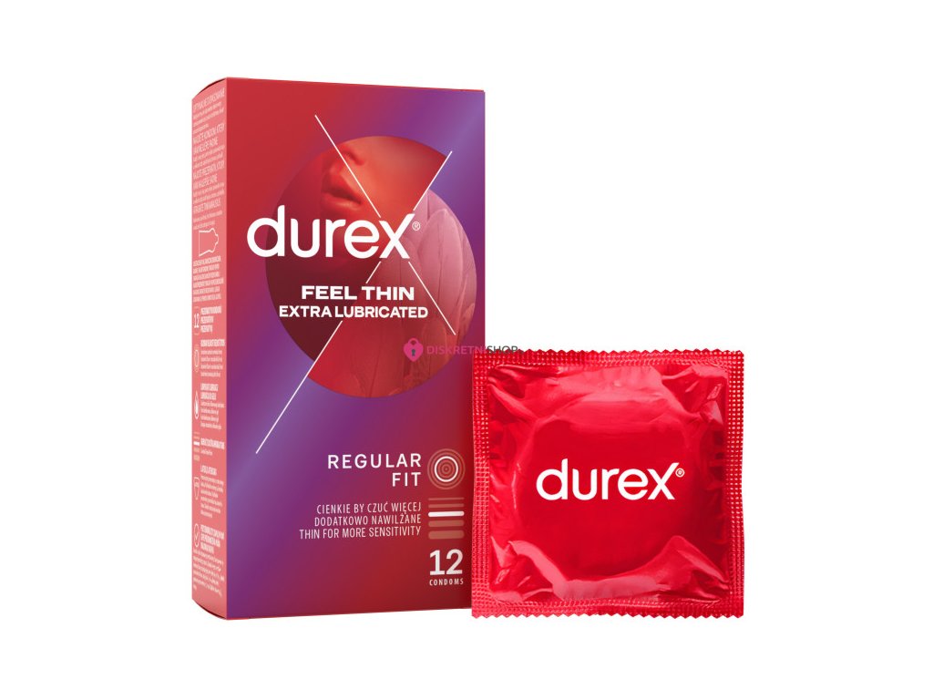 Durex Feel Thin Extra Lubricated 12ks 2