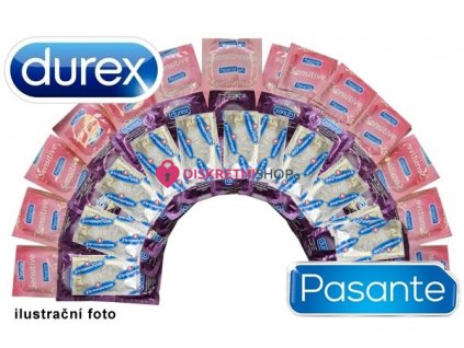 Narozeninový Durex balíček 40ks + lubrikační gel Durex jahoda aroma 50ml