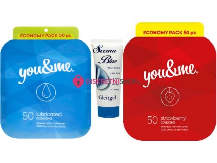 Primeros You and Me 100ks + lubr. Gel Secura blue 200ml