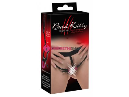 Bad Kitty Pearl String with Silicone Clamps 1ks