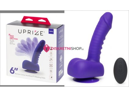 6" Remote Control AutoErect™ Vibrating Dildo // realistické vibrační dildo UPRIZE
