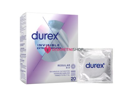 Durex Invisible Extra Lubricated 20ks 2
