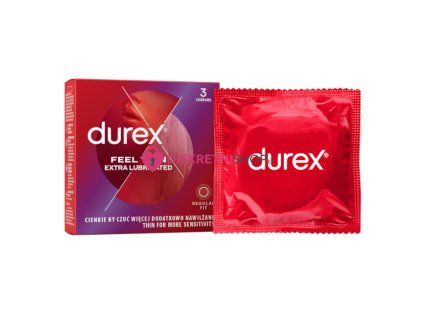 Durex Feel Thin Extra Lubricated 3ks 2