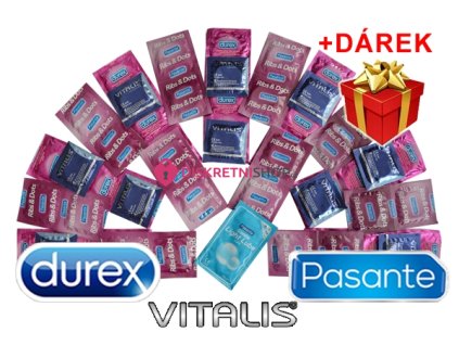 Luxusní Letní Durex Pleasure Me balíček 50ks
