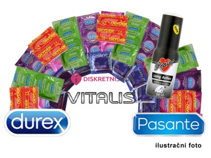 Durex Orgasmic Pleasure balíček 56ks + Adore gel 82 gramů