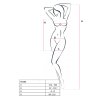 Passion BS063 - sexy vzorovaný bodystocking, černý, S-L