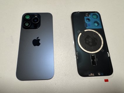 Apple iPhone 15 pro - Zadný kryt housingu blue modrý titán
