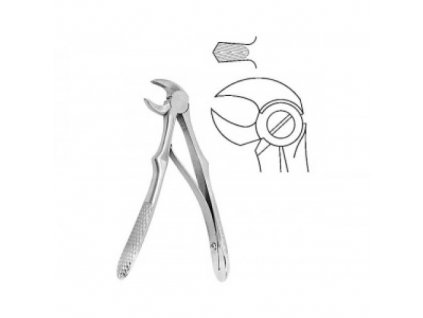 Extrakční kleště na dolní moláry dětské D563 (117500310)