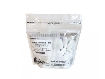 DOPRODEJ amalgámové kapsle GT 400 vel. 3 - bílé (50 ks)