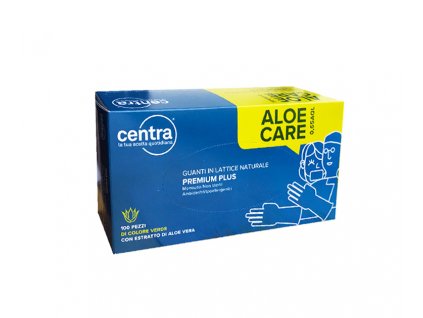 AKCE - Rukavice latexové bezprašné ALOE CARE (100 ks) - zelené