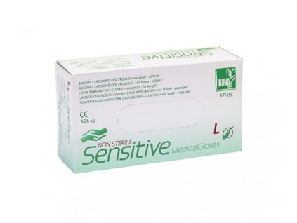 AKCE - Rukavice vyšetřovací latexové pudrované bílé DONA Sensitive (100 ks)