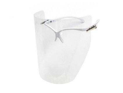 Ochranný štít obličejový Cerkamed Comfort Standard 0,125mm (bílý rámeček + 5 ks štítů)