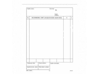 OBJEDNÁVKA LÉKŮ a ZM, blok A5 číslované 25 x 3 listy nepropisovací