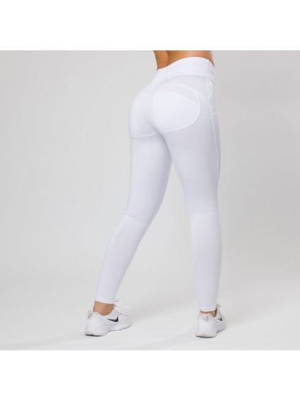 Legíny double push up bíle