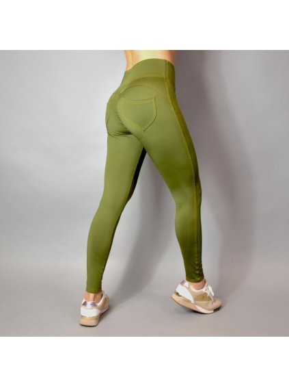Legíny Push up Army Green pants Yastraby 2