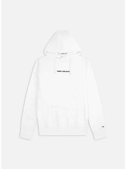 Pánska mikina s výšivkou Tommy Jeans bíla