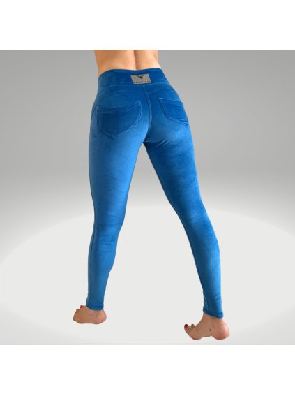 Legíny Push up light blue Velur Yastraby