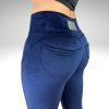 Legíny Push up Dark Blue Velur Yastraby