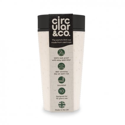 circular cup rcup cream and black 340 ml zelenadomacnost