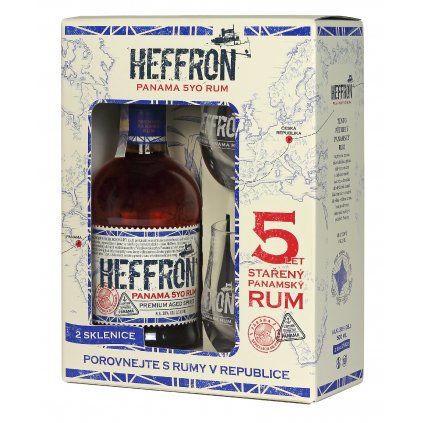 rum heffron + 2 sklo