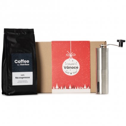 Dárkový box káva + ruční mlýnek