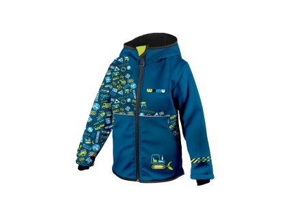 Softshellová bunda dětská WAMU, Bagr modrá