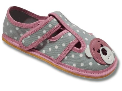 RAWEKS KTR Bare 2 barefoot dívčí bačkory, Medvídek