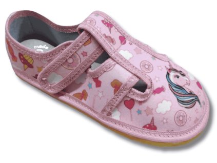 RAWEKS KTR Bare 1 Barefoot dívčí bačkory, Jednorožec
