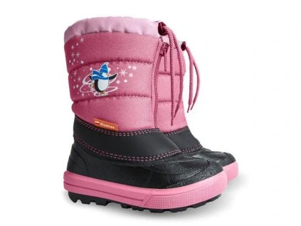 DEMAR zimní dívčí boty sněhule Kenny Pink
