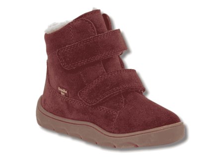 FRODDO Furry Zeru Tex barefoot zimní dívčí boty, Bordeaux G2110149