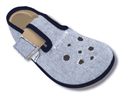 PEGRES Barefoot chlapecké bačkory BF03, Modrá