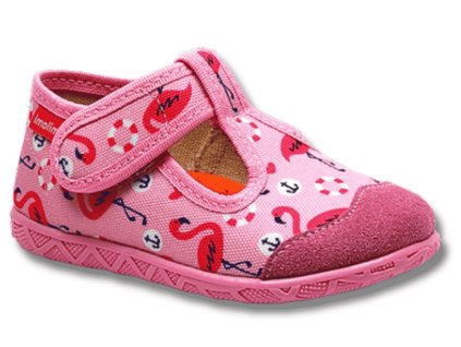 MILAMI Pink dívčí  bačkory, Plameňák