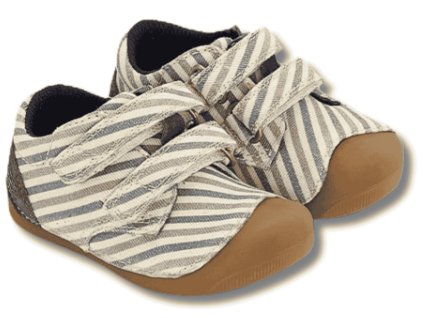 BUNDGAARD Petit Low barefoot chlapecké boty, Oceanic Stripe modré proužky