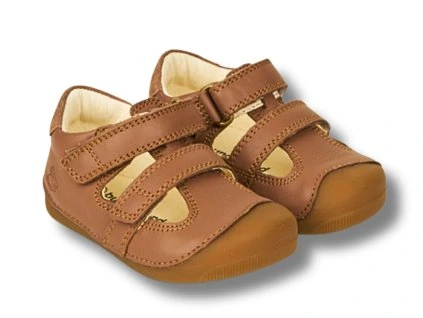 Dětské barefoot sandálky BUNDGAARD, Petit summer, Cognac